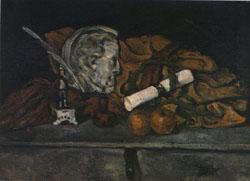 Paul Cezanne Cezanne's Accessories still life with philippe solari's Medallion France oil painting art